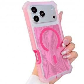 Dteck Hard Shell Back Cover Cell Phone Case for Apple iPhone 17 Pro Max, Compatible with MagSafe,Drop Protection,Rose