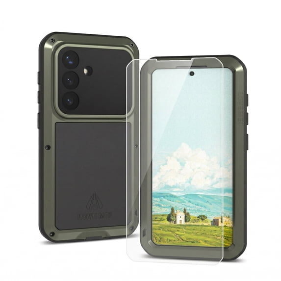 Dteck Heavy Duty Metal Case for Samsung Galaxy S26+ / S26 Plus 6.7" Full Body Rugged Cover with Built in Screen Protector,Green