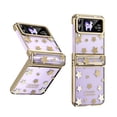 thumbnail image 1 of Dteck Hinge Case for Samsung Galaxy Z Flip 4, Z Flip4 5G Case with Stars for Women Girls, Hybrid Shockproof PC Plating Full Body Protective Phone Case for Samsung Galaxy Z Flip4,Gold, 1 of 7