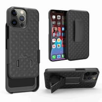 Dteck Holster Case Compatible with iPhone 13 Pro, Combo Shell & Holster Slim Shell Case for Men with Built-in Kickstand Swivel Belt Clip Holster for Apple iPhone 13 Pro 2021 ONLY , Black
