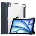 thumbnail image 1 of Dteck Hybrid Slim Case for iPad Air 13-inch M2 (2024), Trifold Standing ShockAirof Airtective Cover with Clear Transparent Back Shell Built-in Pencil Holder for iPad Air 13" 2024,Darkblue, 1 of 8