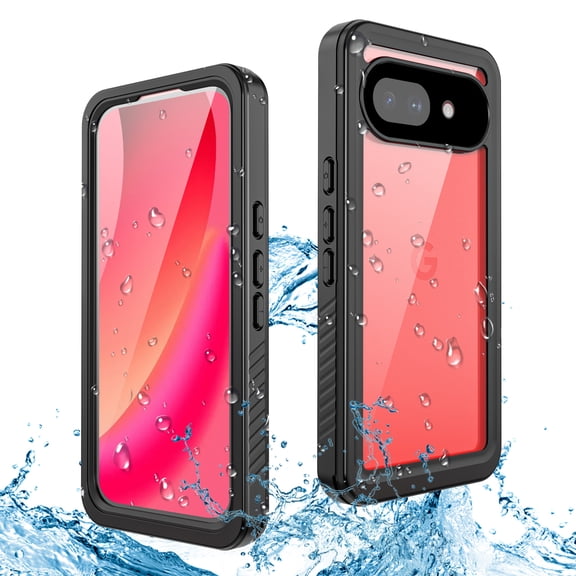 Dteck IP68 Waterproof Case for Google Pixel 10A Case, Shockproof Full Body Rugged Clear Back Built in Screen Protector Protective Phone Cover, Black