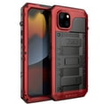 thumbnail image 1 of Dteck IP68 Waterproof Case for iPhone 15 Plus, Heavy Duty Metal Bumper Phone Case with Built-in Screen Protector, Full Body Protective Military Grade Shockproof Heavy Duty Rugged Cover,Red, 1 of 9