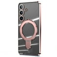 thumbnail image 1 of Dteck Invisible Stand Magnetic Case for Samsung Galaxy S24, Compatible with MagSafe, Military Grade Shockproof Clear Slim Cover with Ring Holder for Samsung S24 5G 2024,Rosegold, 1 of 8