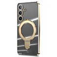 thumbnail image 1 of Dteck Invisible Stand Magnetic Case for Samsung Galaxy S24, Compatible with MagSafe, Military Grade Shockproof Clear Slim Cover with Ring Holder for Samsung S24 5G 2024,Gold, 1 of 8