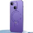 thumbnail image 1 of Dteck Invisible Stand Magnetic Case for iPhone 13, Compatible with MagSafe, Ultra Slim Thin Matte Phone Cover Ring Holder,Purple, 1 of 9