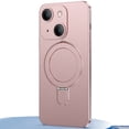 thumbnail image 1 of Dteck Invisible Stand Magnetic Case for iPhone 15 Plus, Compatible with MagSafe, Ultra Slim Thin Matte Phone Cover Ring Holder,Pink, 1 of 9
