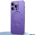 thumbnail image 1 of Dteck Invisible Stand Magnetic Case for iPhone 15 Pro, Compatible with MagSafe, Ultra Slim Thin Matte Phone Cover Ring Holder,Purple, 1 of 9