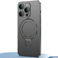 thumbnail image 1 of Dteck Invisible Stand Magnetic Case for iPhone 15 Pro Max, Compatible with MagSafe, Ultra Slim Thin Matte Phone Cover Ring Holder,Black, 1 of 9