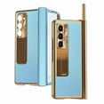 thumbnail image 1 of Dteck Kickstand Case for Galaxy Z Fold 5 5G, Hinge Protection Full Body & Built-in Screen Protector, Shockproof Plating PU Leather Stand Case for Samsung Galaxy Z Fold 5 2023,Blue+Gold, 1 of 7