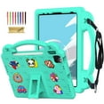 thumbnail image 1 of Dteck Kids Cas for iPad 10th Generation 2022, Silicone Childproof for iPad 10th Gen 10.9" with Handle Grip, Built-in Kickstand, Shockproof Cover for Kids with Shoulder Strap, Mint, 1 of 8