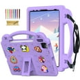 thumbnail image 1 of Dteck Kids Cas for iPad 10th Generation 2022, Silicone Childproof for iPad 10th Gen 10.9" with Handle Grip, Built-in Kickstand, Shockproof Cover for Kids with Shoulder Strap, Purple, 1 of 8