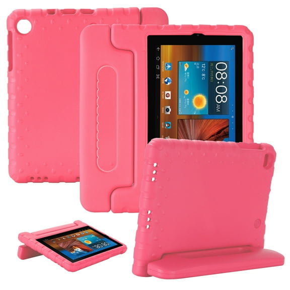 Dteck Kids Case for Alcatel Joy Tab 2 8 inch 2020 (Model: 9032Z), Alcatel Joy Tab 2 Case, Shockproof Kids Friendly Convertible Handle Stand Case for T-Mobile Alcatel Joy Tab 2, Rose