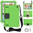 thumbnail image 1 of Dteck Kids Case For Amazon Kindle Fire HD 8 / HD 8 Plus Tablet (10th Generation, 2020 Release), Heavy Duty Shockproof Kickstand Case with Removable Shoulder Strap/Flexible Handle Strap, Green + Black, 1 of 7