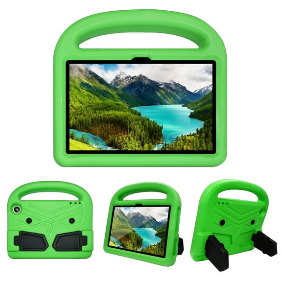 Dteck Kids Case for Fire 7 Tablet 2022 Release 12th Generation, Lightweight Shockproof Protective Cover Portable Handle Stand Case for Kindle Fire 7 12th Gen,Green