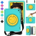 thumbnail image 1 of Dteck Kids Case for Kindle Fire HD 10 / HD 10 Plus 11th Gen 2021 with Screen Protector, Light Weight Child Proof Full Body Protective Cover with Rotating Stand Handle Grip Shoulder Strap for Kids,Mint, 1 of 6