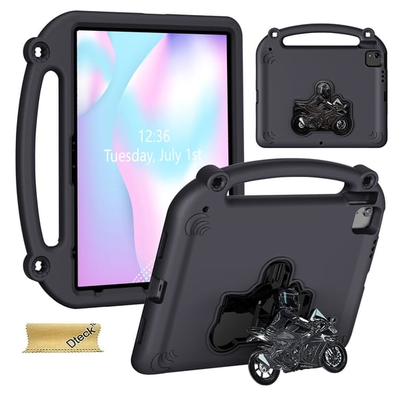 Dteck Kids Case for New iPad 11th Gen (A16) 11-inch 2025 & 10th Generation 10.9" 2022 & Air 11" 2025/2024 & Air 5th/4th Gen & Pro 11,Durable Shockproof Handle Stand iPad Cover,Black