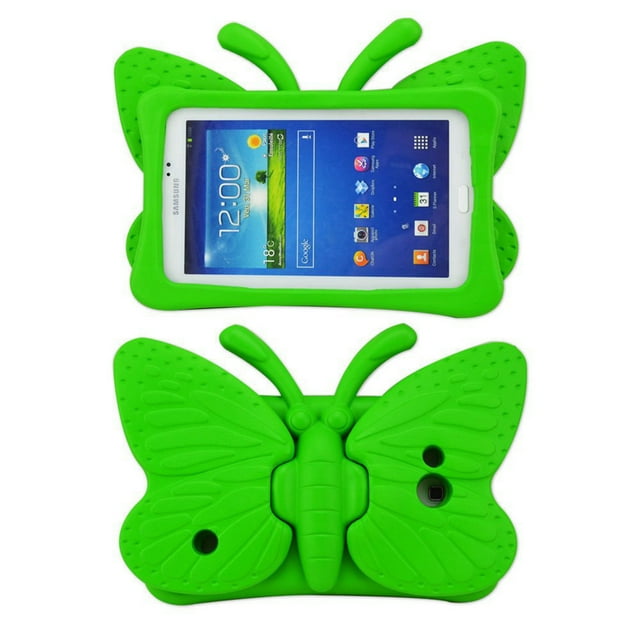 Dteck Kids Case for Samsung Galaxy Tab 4/3/3 Lite 7.0 inch Tablet, Lightweight Shockproof EVA Foam Super Protection Stand Cover For SM-T230 P3200 T110 (Not Fit Tab E Lite), Green