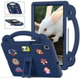 thumbnail image 1 of Dteck Kids Case for Samsung Galaxy Tab A7 10.4" 2020/ Tab S6 Lite 2022/2020/ Tab S5e 10.5 inch/Tab S6 2019, Shockproof Light Wight Handle Kickstand Case with DIY Dolls, Navyblue, 1 of 8