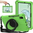 thumbnail image 1 of Dteck Kids Case for Samsung Galaxy Tab A7 10.4 inch T500 T505 T507,Shockproof EVA Case 360° Rotating Stand Hand Grip Kids Friendly Cover with Shoulder Strap for Galaxy Tab A7 10.4" 2020,Green, 1 of 8