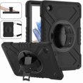 thumbnail image 1 of Dteck Kids Case for Samsung Galaxy Tab A8 10.5 2022 SM-X200 / SM-X205, Shockproof Handle Heavy Duty Stand Protective Cover with Pencil Holder & Shoulder Strap,Black, 1 of 12