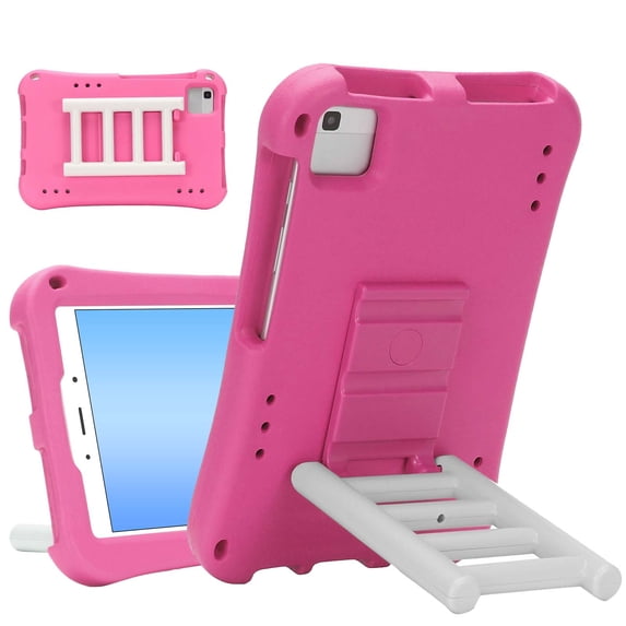 Dteck Kids Case for Samsung Galaxy Tab A9 8.7-inch 2023 (SM-X110/X115/X117), Light weight Shockproof Rugged EVA Rotating Stand Protective Cover for Galaxy Tab A9,Rose