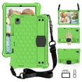thumbnail image 1 of Dteck Kids Case For Samsung Galaxy Tab S5e 10.5-inch 2019 Model SM-T720 T725, Heavy Duty Shockproof Kickstand Case with Removable Shoulder Strap/Flexible Handle Strap, Green/Black, 1 of 7