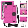 thumbnail image 1 of Dteck Kids Case For Samsung Galaxy Tab S5e 10.5-inch 2019 Model SM-T720 T725, Heavy Duty Shockproof Kickstand Case with Removable Shoulder Strap/Flexible Handle Strap, Rose/Black, 1 of 7