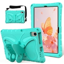 Dteck Kids Case for Samsung Galaxy Tab S6 Lite 10.4 inch (2024/2022/2020) & Tab S6 & Tab S5e 10.5 Inch Case with Shoulder Strap Butterfly Wings Stand Rugged Cover,Mint