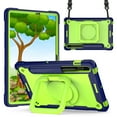 thumbnail image 1 of Dteck Kids Case for Samsung Galaxy Tab S8 X700 X706 (2022)/Tab S7 T870 T875 (2020) 11-inch ,Shockproof Rubber Hybrid PC Hard Case with Shoulder Strap Handle Kickstand Kids Friendly Cover,Navy+Green, 1 of 8