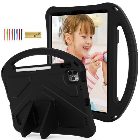 Dteck Kids Case for iPad 10th Generation 10.9 inch 2022, Lightweight Shockproof Handle Stand Kids Case for iPad 10.9" 10th Gen 2022,Black