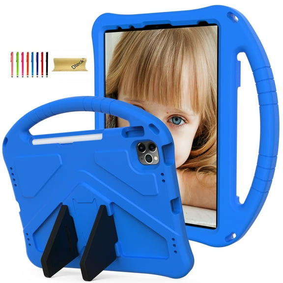 Dteck Kids Case for iPad 10th Generation 10.9 inch 2022, Lightweight Shockproof Handle Stand Kids Case for iPad 10.9" 10th Gen 2022,Blue