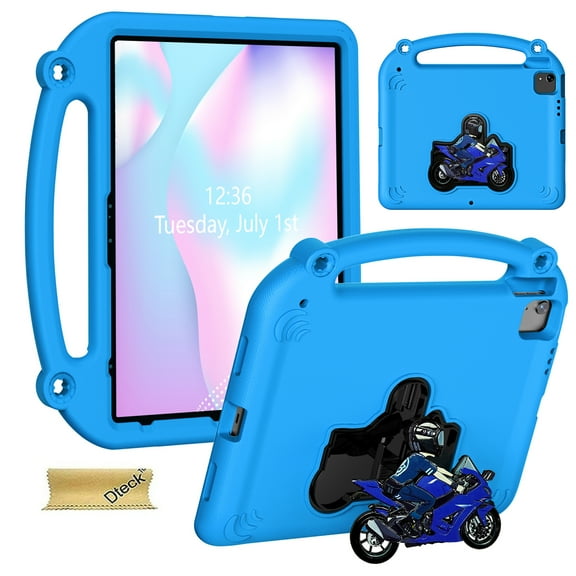Dteck Case for iPad 9th/8th/7th Generation 10.2 inch 2021/2020/2019, Handle/Foldable Stand Shockproof Protective Case for Kids,Blue