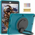 thumbnail image 1 of Dteck Kids Case for iPad 10.2 (2021/2020/2019) Rugged Kickstand Shockproof Heavy Duty Hybrid Three Layer Armor Protective Case for iPad 9th 2021/ 8th 2020/iPad 7th 2019, blue, 1 of 8