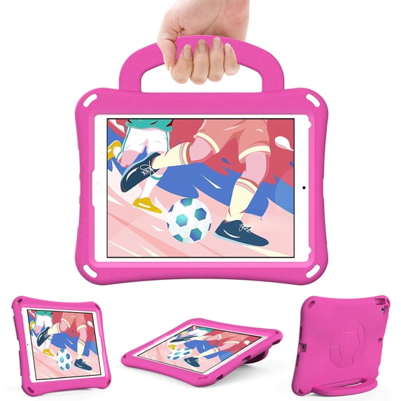 Dteck Kids Case for iPad 10.2", iPad 9th/8th/7th Gen Case, iPad 10.2 2021/2020/2019 Kids Case, Light Weight Shock Proof Handle Stand Child Friendly Cover for iPad 10.2",Rose