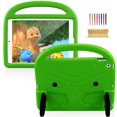 thumbnail image 1 of Dteck Kids Case for iPad 10.2 inch 2021 iPad 9th Gen/iPad 8th Gen 2020/iPad 7th Gen 2019, EVA Foam Lightweight Shockproof Handle Grip Kickstand Protecitve Shell Cover, Green, 1 of 7