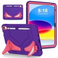 thumbnail image 1 of Dteck Kids Case for iPad 10th Generation 10.9 Inch, Heavy Duty Shockproof Rugged Child-Proof Protective Cover with Built-in Kickstand fot 10.9" iPad 10th Gen 2022,Purple/Rose, 1 of 8