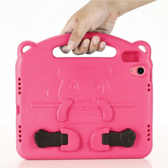 Dteck Kids Case for iPad 10th Generation 10.9 inch,Durable Shockproof Handle EVA Protective Cover Kickstand Kids Friendly Case for iPad 10th Gen 2022,Rose