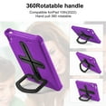 thumbnail image 1 of Dteck Kids Case for iPad 11-inch (A16) 2025/iPad 10th Generation 10.9 inch,Shockproof EVA Hand Grip PC Case 360 Degree Rotatable Kickstand Kids Friendly Cover with Shoulder Strap,Purple+Black, 1 of 8