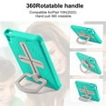 thumbnail image 1 of Dteck Kids Case for iPad 11-inch (A16) 2025/iPad 10th Generation 10.9 inch,Shockproof EVA Hand Grip PC Case 360 Degree Rotatable Kickstand Kids Friendly Cover with Shoulder Strap,Mint+Beige, 1 of 8