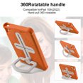 thumbnail image 1 of Dteck Kids Case for iPad 11-inch (A16) 2025/iPad 10th Generation 10.9 inch,Shockproof EVA Hand Grip PC Case 360 Degree Rotatable Kickstand Kids Friendly Cover with Shoulder Strap,Orange+Beige, 1 of 8