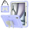 thumbnail image 1 of Dteck Kids Case for iPad Air 11 inch M2 2024,iPad Air 11 inch 2025 M3 Butterfly Kickstand Silicone Case Shockproof Armor Built-in Pencil Holder Kids Friendly Cover with Shoulder Strap,Purple + Beige, 1 of 6