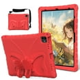 thumbnail image 1 of Dteck Kids Case for iPad Air 13 2025/2024 (M3/M2), iPad Pro 13 M4 (2024, 7th Generation), Lightweight Soft EVA Stand Durable Shockproof Boy Girl Child Butterfly Case with Shoulder Strap,Red, 1 of 6