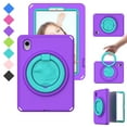 thumbnail image 1 of Dteck Kids Case for iPad Mini 7 (A17 Pro) 2024 /iPad Mini6 2021 8.3 Inch, Durable Protective Case with Screen Protector Rotating Stand & Handle Grip for iPad mini 7th/6th Gen 8.3",Purple, 1 of 8