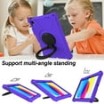 thumbnail image 1 of Dteck Kids Case for ipad 10th Generation 2022, ipad 10.9 inch Slim Heavy Duty Shockproof Rugged Protective Cover with Built-in Rotate Stand for iPad 10th Gen 10.9" for Boys Girls,Purple, 1 of 6