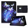 thumbnail image 1 of Dteck Kindle Fire HD 10 2021 Model Case, Fire HD 10 11th Gen Case, Auto Wake Sleep Magnetic Clasp Shock-Absorbing TPU Back Case for Fire HD 10 Plus 11th Generation 2021 Release, #16 Flying Butterfly, 1 of 4