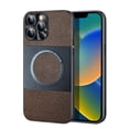 thumbnail image 1 of Dteck Leather Case for iPhone 13 Pro Luxury Elegant Design Slim Thin Lightweight Magnetic MagSafe Shockproof Anti-Scratch Non-Slip Case For iPhone 13 Pro,Brown, 1 of 6