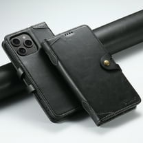 Dteck Leather Flip Case for iPhone 15 Pro Max, iPhone 15 Pro Max Case Wallet with Card Holder Magnetic Snap Kickstand PU Leather Folio Flip Book Cover for iPhone 15 Pro Max,Black