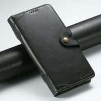 Dteck Leather Flip Case for iPhone 15, iPhone 15 Case Wallet with Card Holder Magnetic Snap Kickstand PU Leather Folio Flip Book Cover for iPhone 15,Black