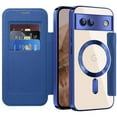 thumbnail image 1 of Dteck Leather Wallet Case for Google Pixel 8A with Card Holder RFID Blocking Compatible with Magsafe TPU Transparent Back Shockproof Protective Phone Case for Google Pixel 8A,Darkblue, 1 of 7